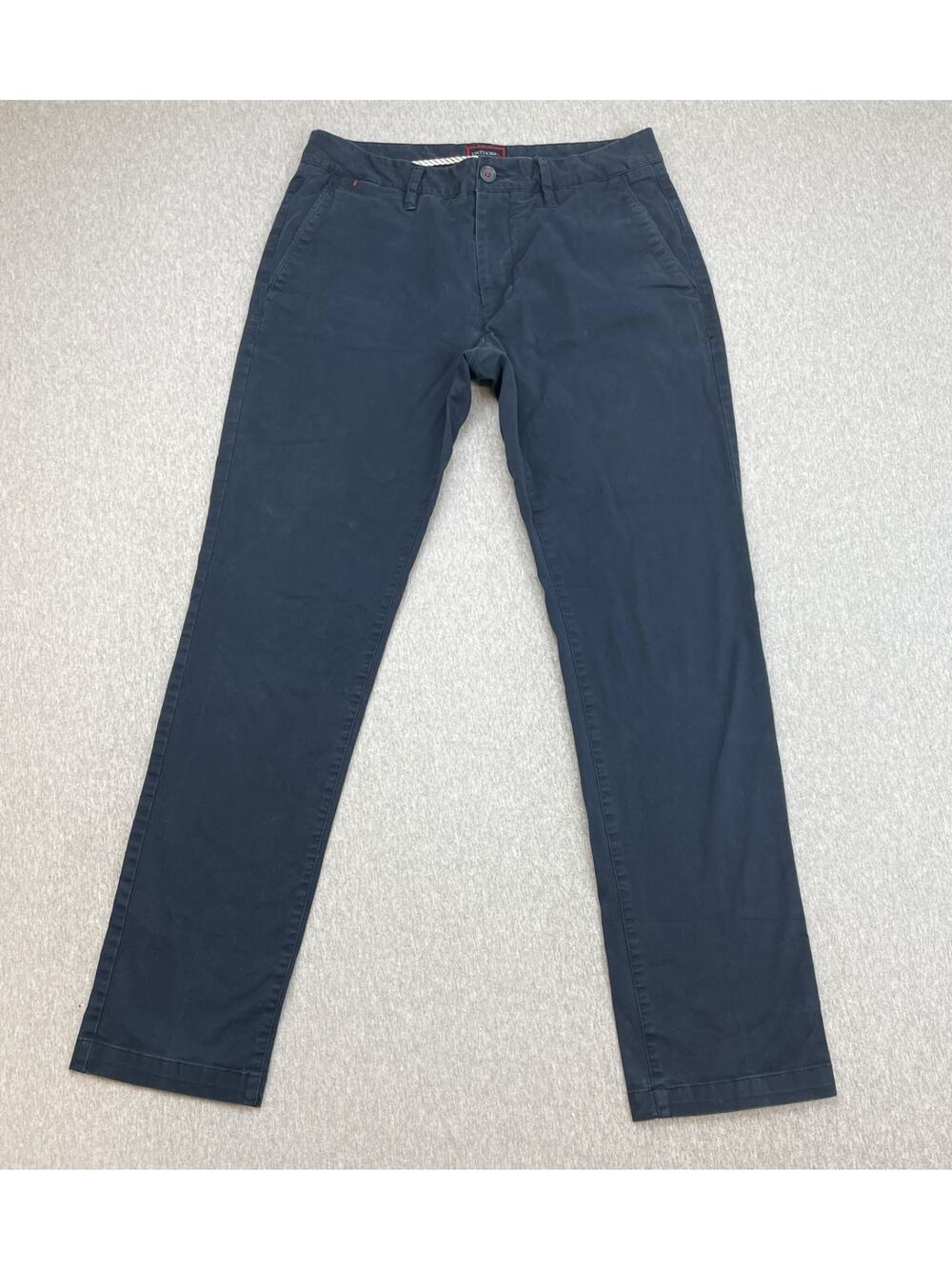 Untuckit‎ Pants Mens 30 x 32 Navy Blue Cotton Blend Stretch Chino Flat Front